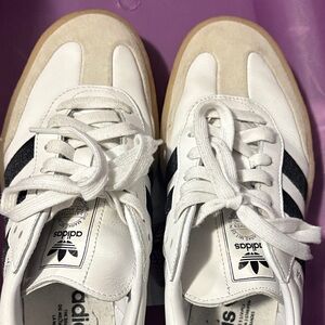 Adidas Women’s White and Black Retro Sneakers